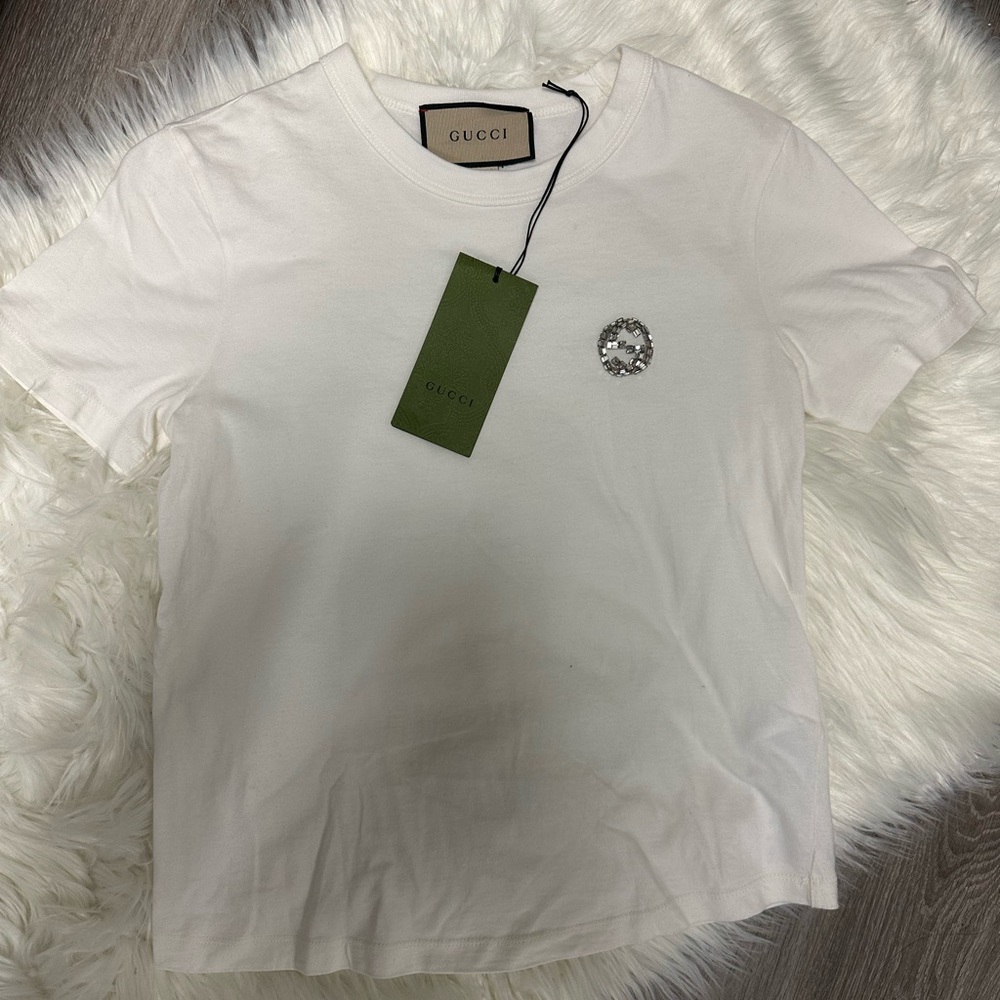100% authentic Gucci Cream Short Sleeve Tee